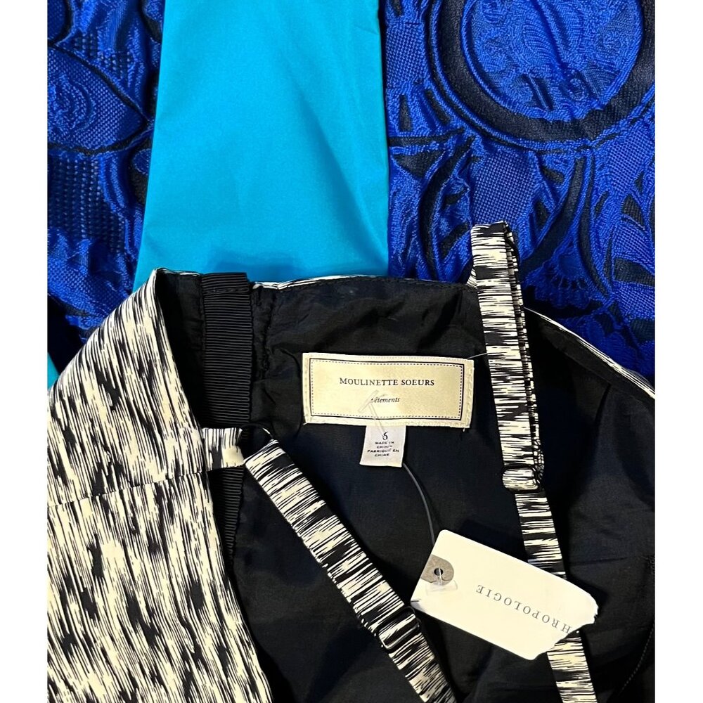 Anthropologie Blue Lace Midi Dress with Mint Sash - Picture 10 of 10